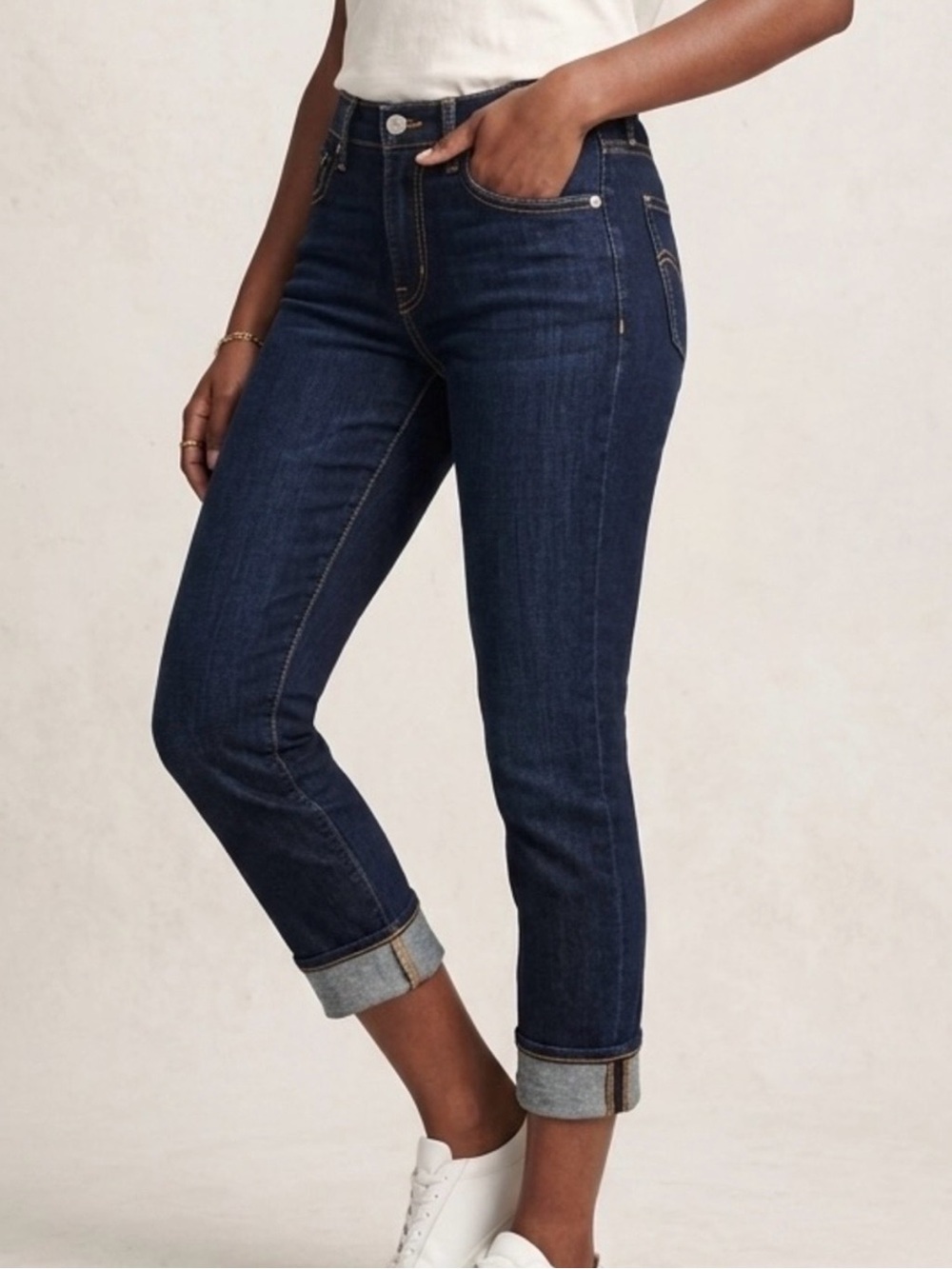 Rag & Bone Heritage Capri Jeans Dark Wash Size 26|
Cuffed Crop Denim